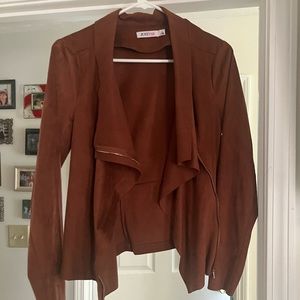 Faux Suede Moto Jacket
